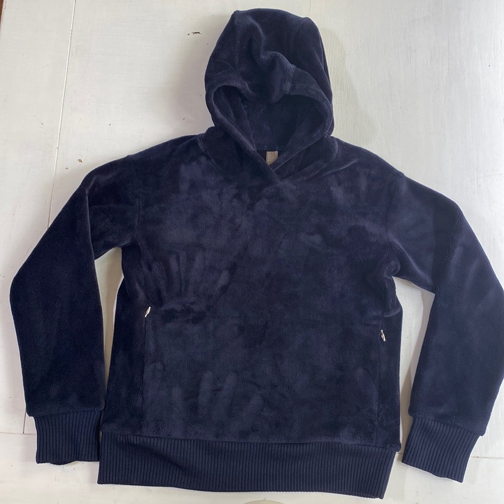 Athleta Girl L/12 Navy Blue Fleece Hoody